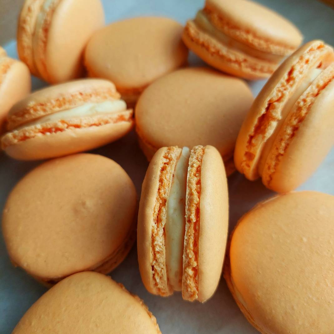 Orange & Caramel Parisian Macaroon