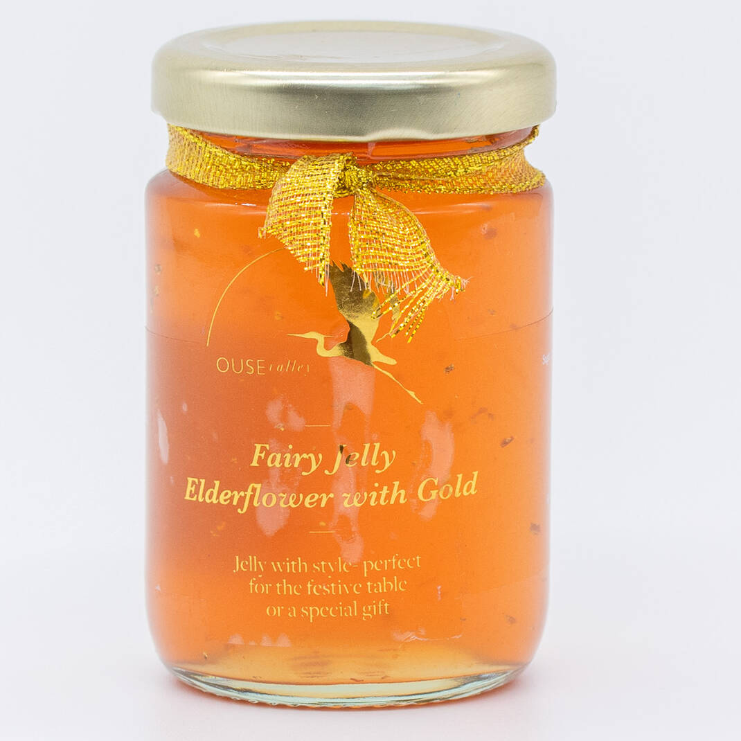 Fairy Elderflower Jelly with Gold Leaf 
