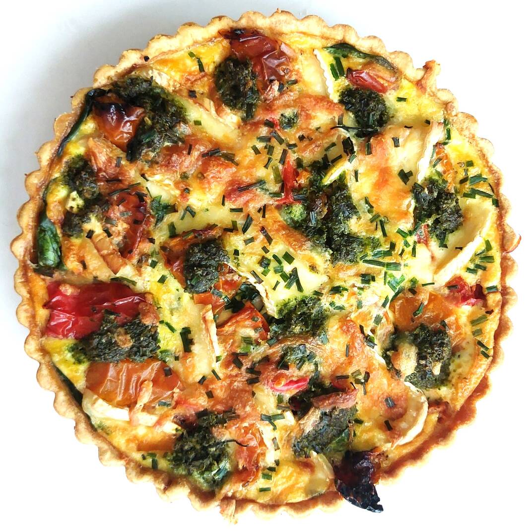 Roasted Butternut Squash, Feta, Spinach, Sage and Toasted Almonds Quiche (Large)