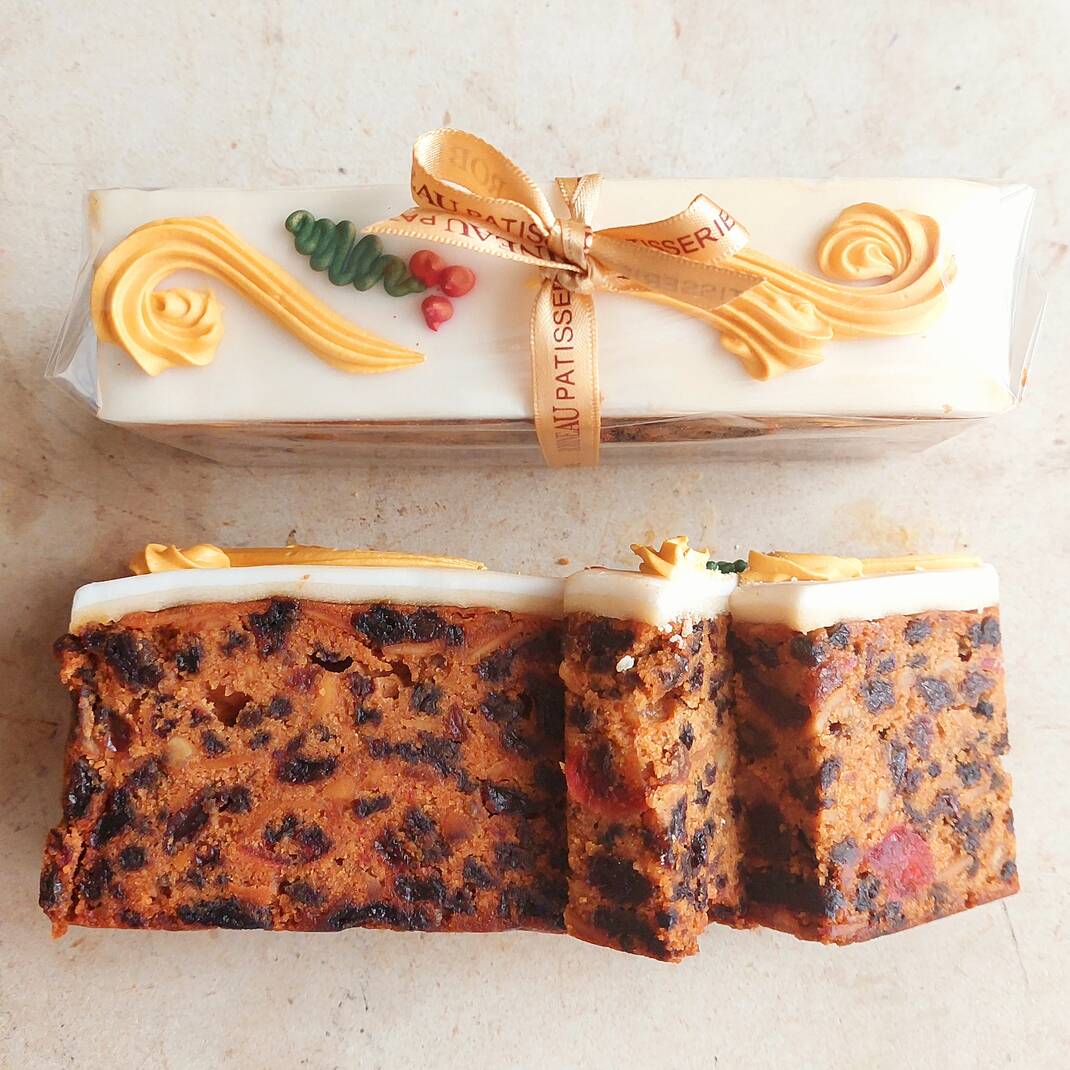 Decorated Christmas Cake Portion