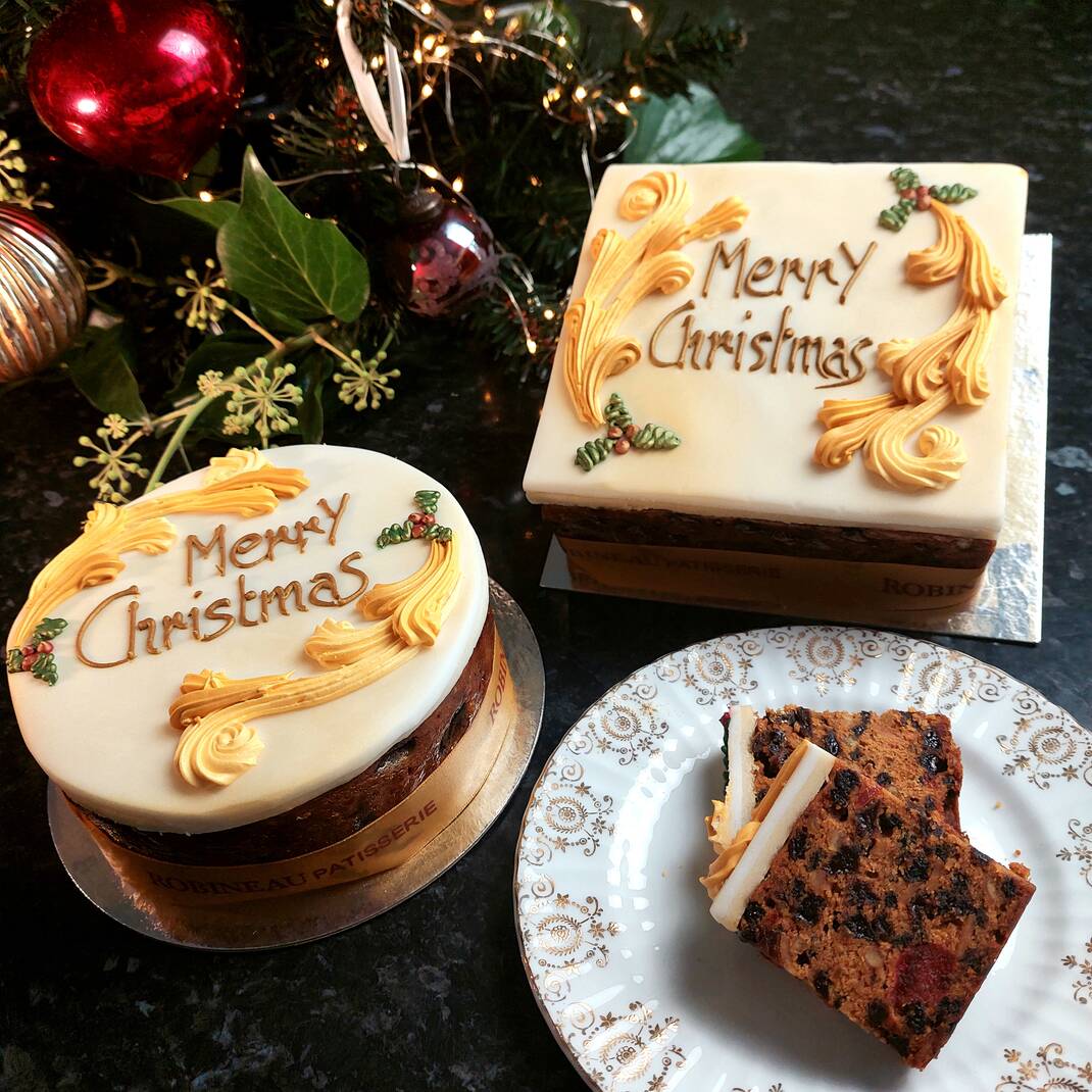 8 inch Square Decorated Christmas Cake