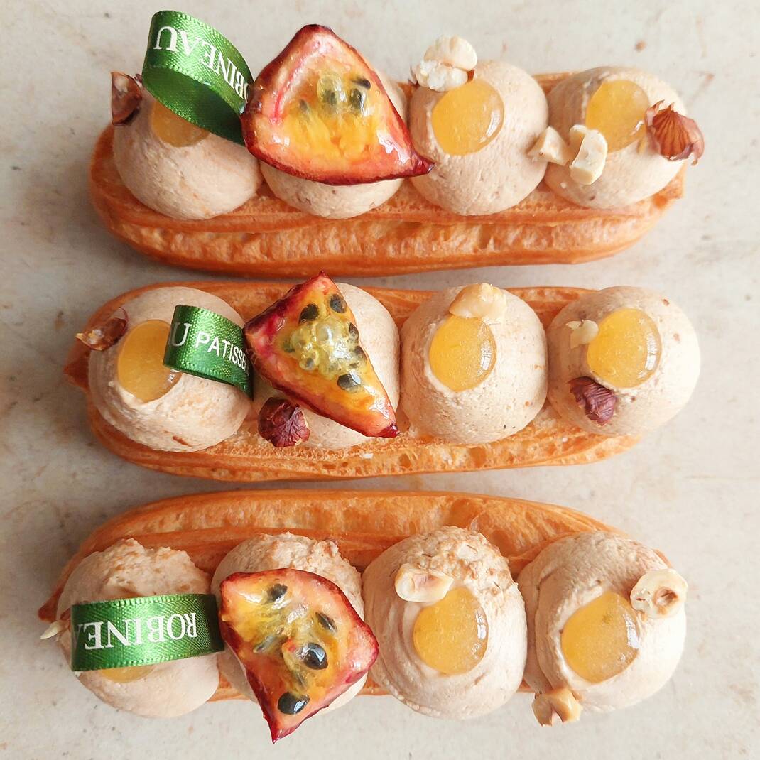 Eclair of the Month: Hazelnut & Passion Fruit Eclair