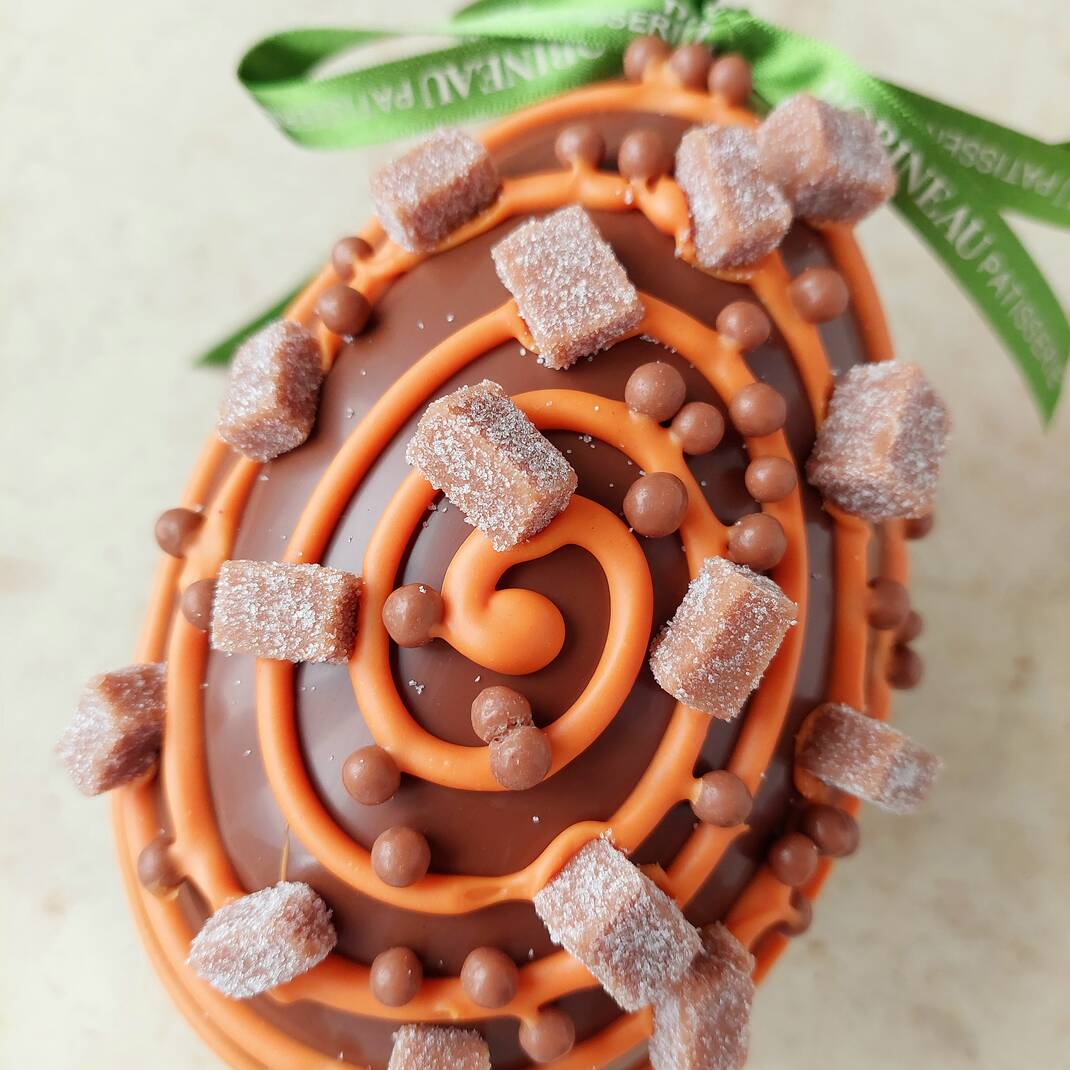Extra Large Orange & Caramel Fudge Egg
