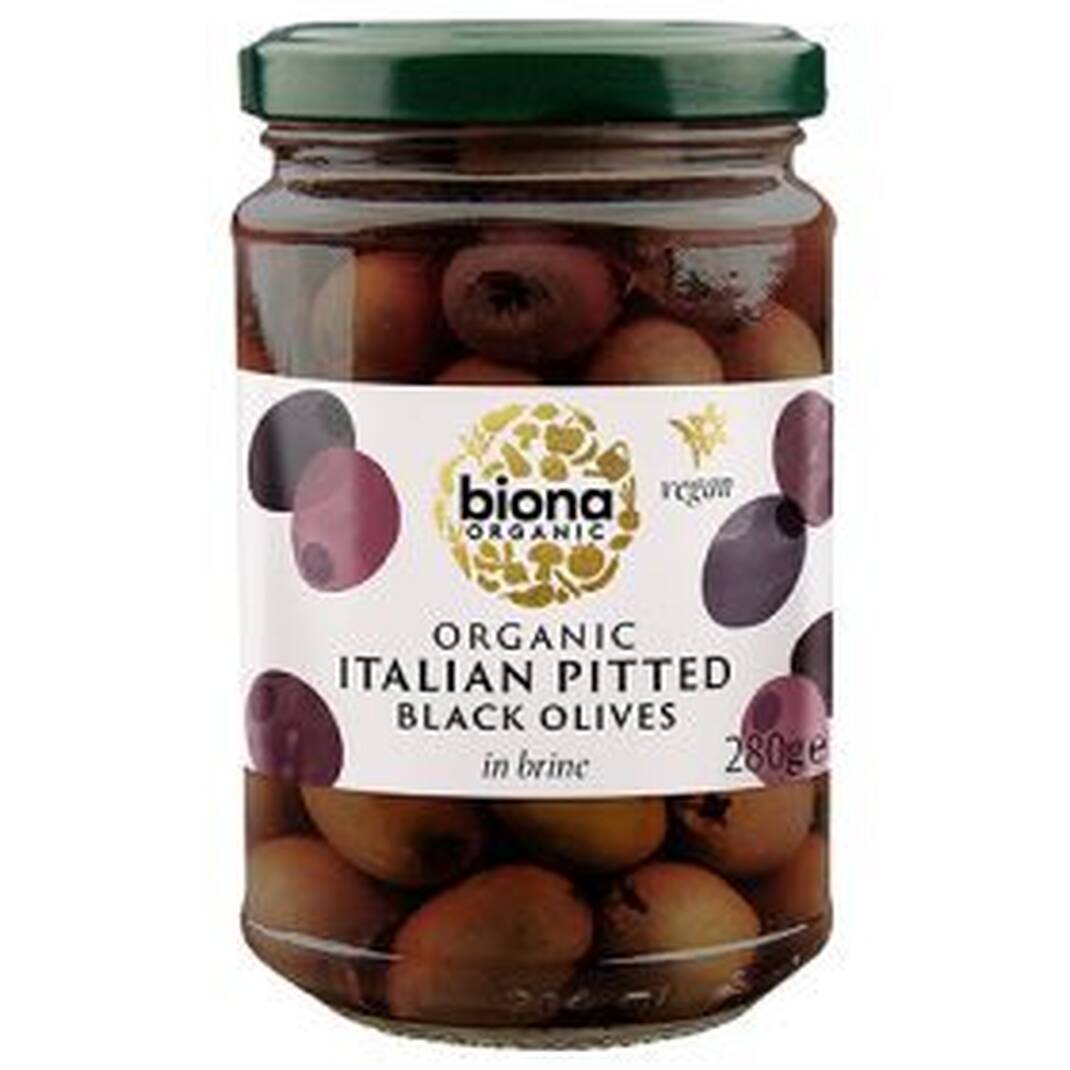 Biona Pitted Black Olives