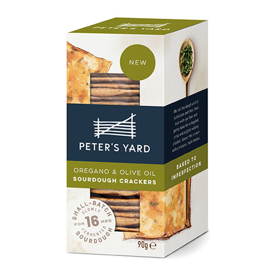 Peter's Sourdough Oregano and Olive Crackers