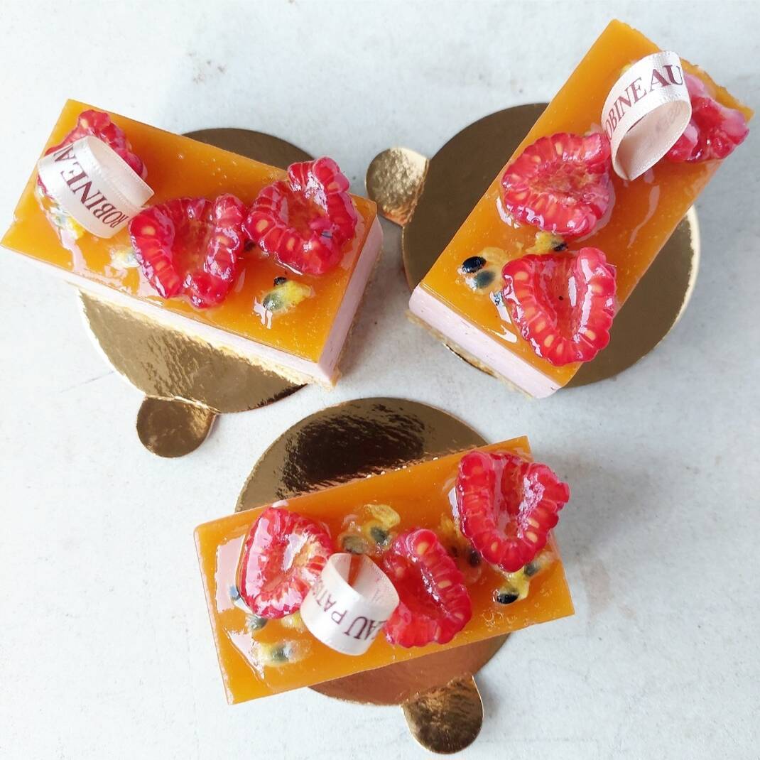 Individual Raspberry & Passion Fruit Cheesecake