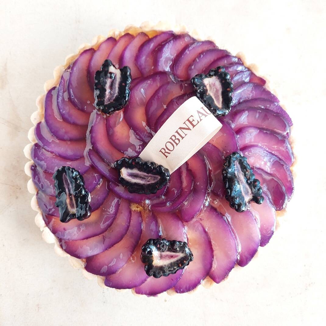 Large Pear and Blackberry Tart